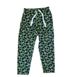 Womens NWT Sandrine Rose Green Black Havana Lightweight‎ Pants sz Small